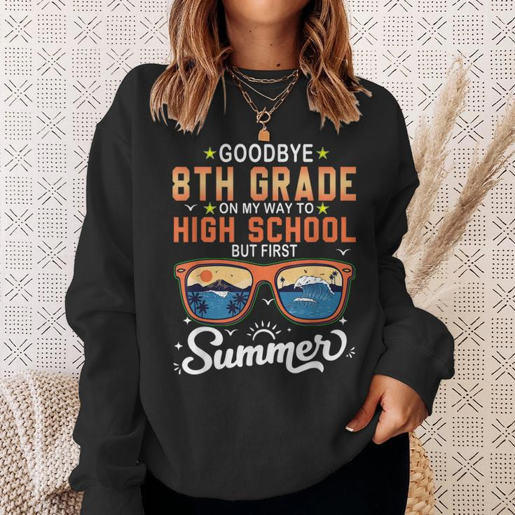 Goodbye 8Th Grade Graduation To 9Th Grade Hello Summer Kids Sweatshirt Gifts for Her