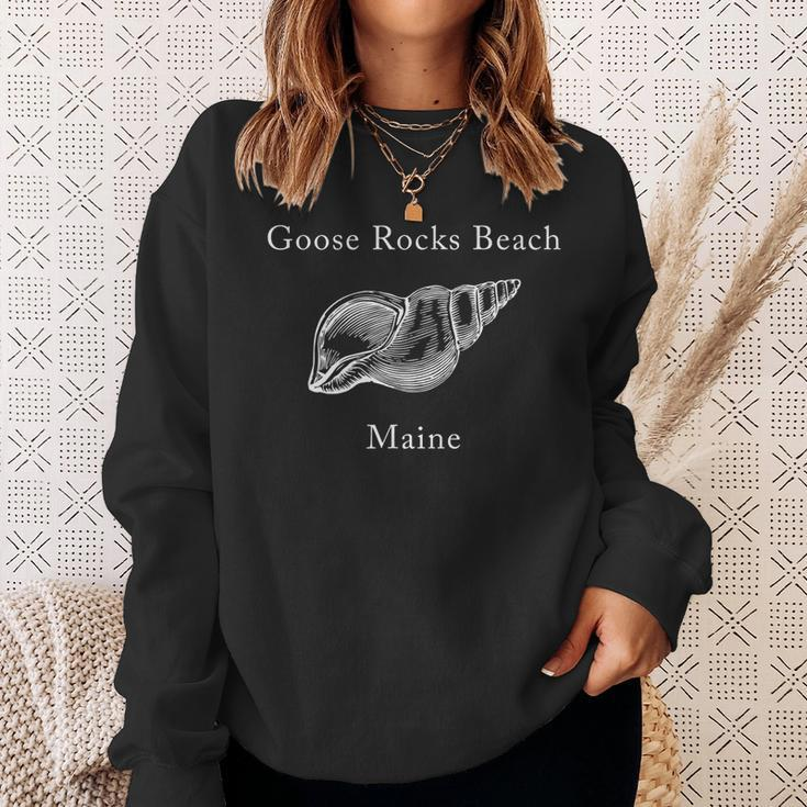 Goose Rocks Beach Maine Shell Sweatshirt Gifts for Her