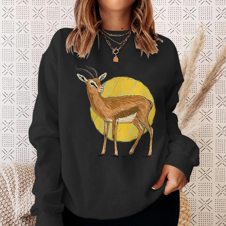 Great Gazelle Thomson Gazelle Savannah Desert African Sweatshirt Gifts for Her