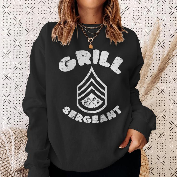 Grill Sergeant Bbq Barbecue Meat Lover Dad Boys Sweatshirt Gifts for Her