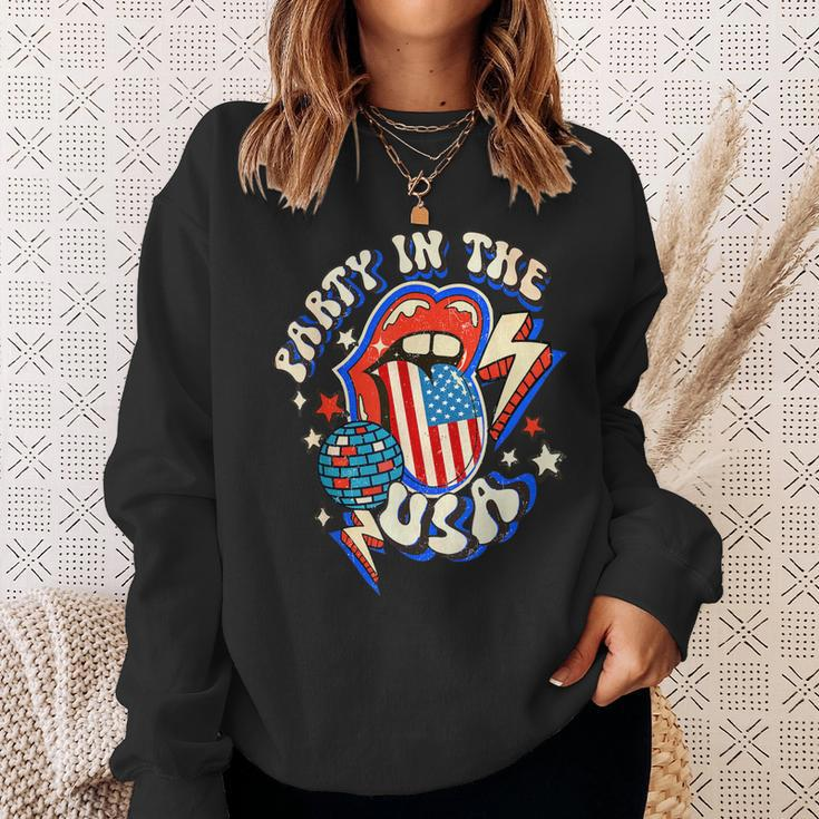 Groovy Disco Funny Party In The Us July 4Th Usa Patriotic Sweatshirt Gifts for Her