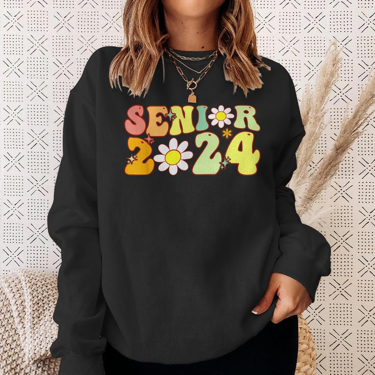 Groovy Senior 2024 Back To School Graduation Class Of 2024 Sweatshirt Gifts for Her