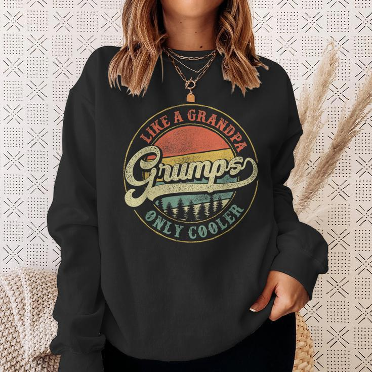 Grumps Like A Grandpa Only Cooler Vintage Retro Grandfather Gift For Mens Sweatshirt Gifts for Her