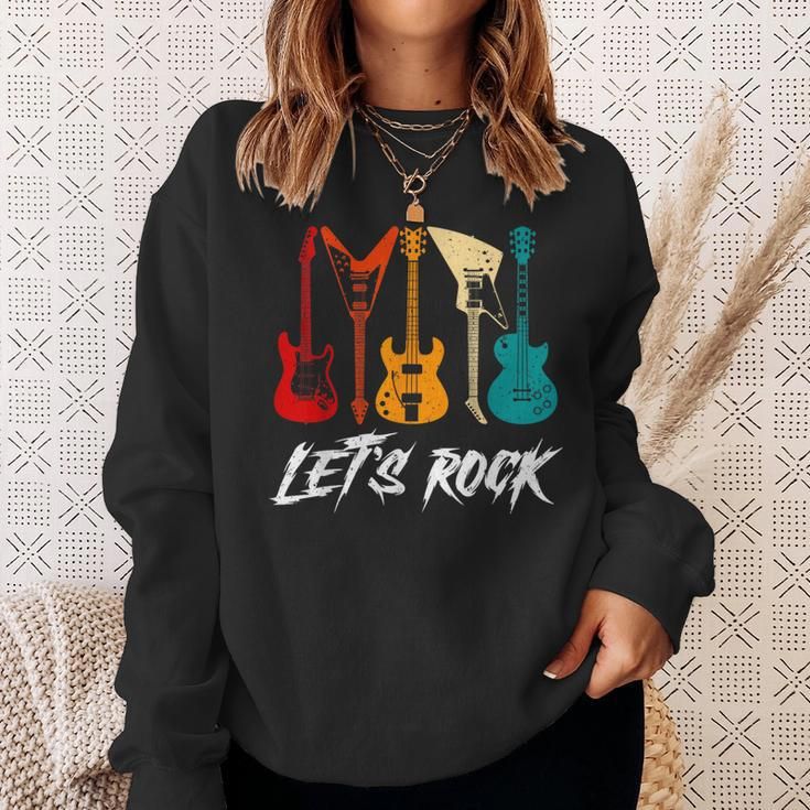 Guitarist Guitar Player Rock Music Lover Guitar Sweatshirt Gifts for Her