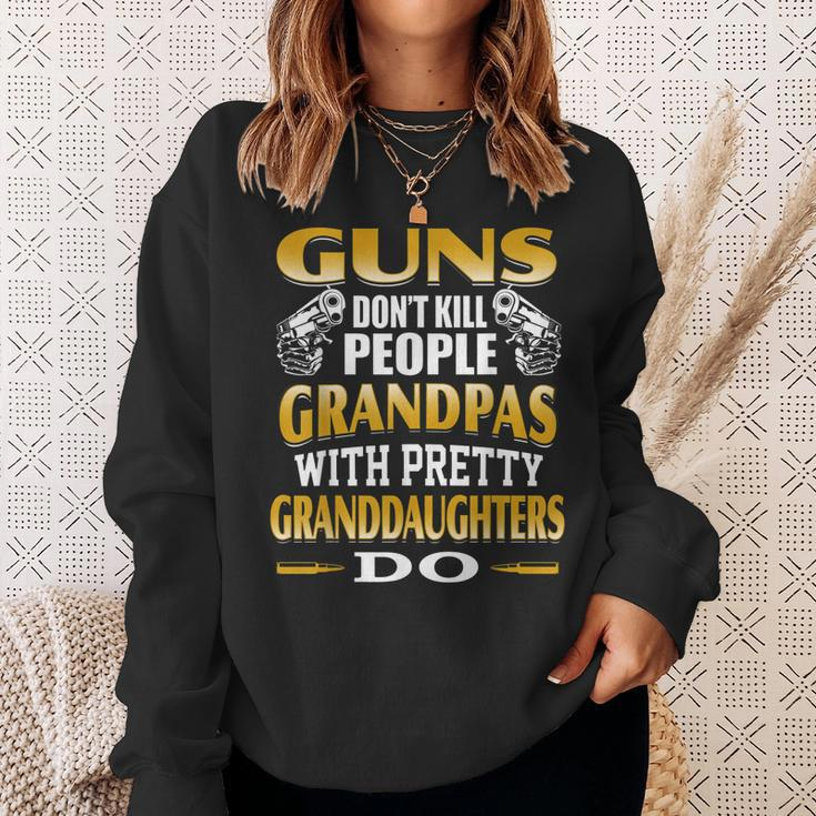Guns Dont Kill Grandpas Do It Gift For Men Father Day Sweatshirt Gifts for Her