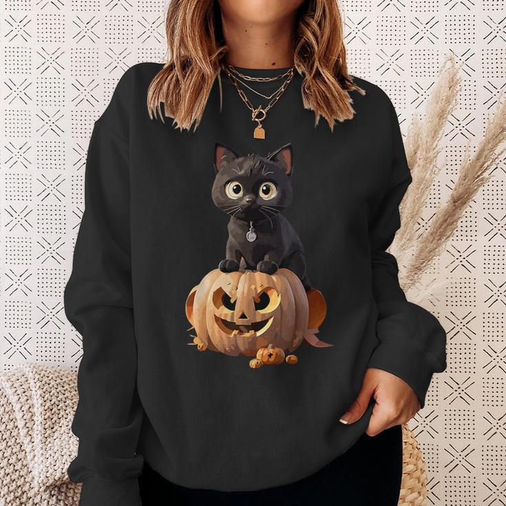 Halloween Cats Cat Sweatshirt Gifts for Her