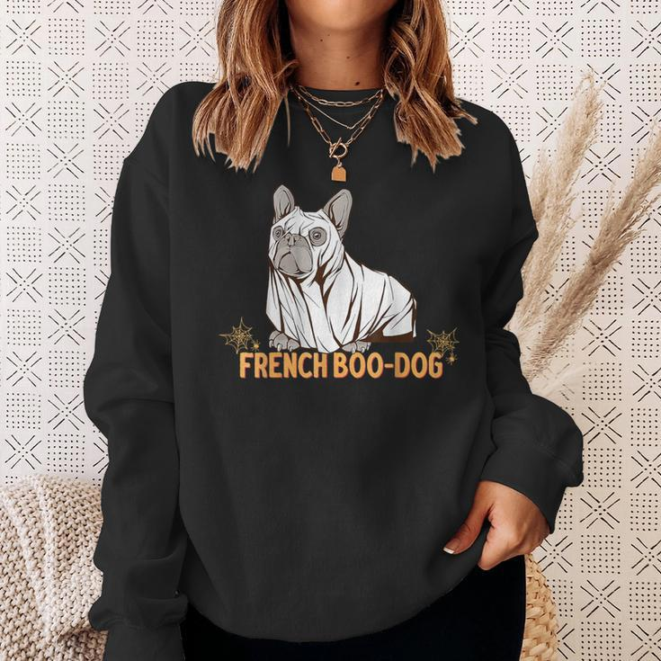 Halloween French Bulldog Dog Frenchie Spooky Ghost Sweatshirt Gifts for Her