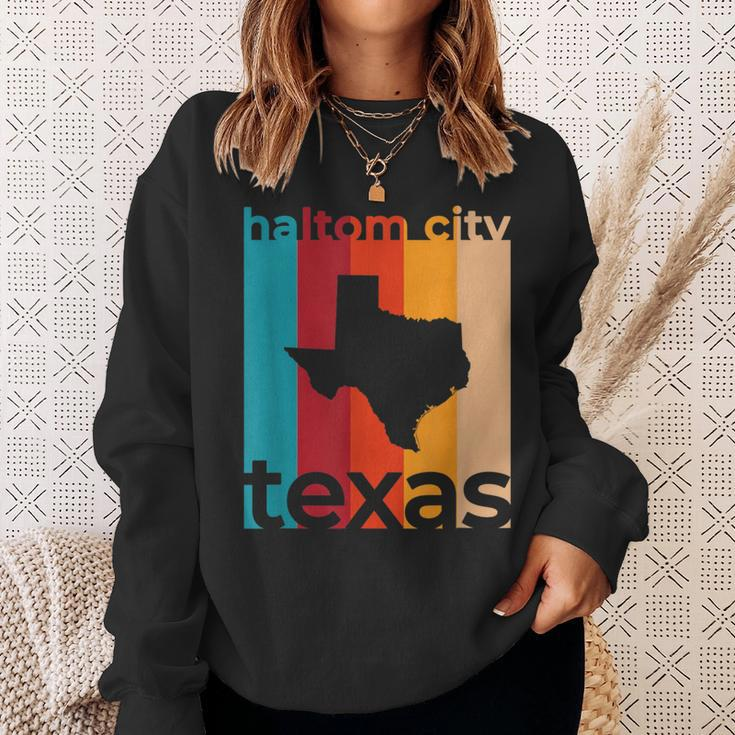 Haltom City Texas Souvenirs Retro Tx Sweatshirt Gifts for Her