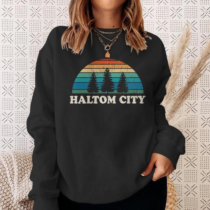 Haltom City Tx 70S Retro Throwback Sweatshirt Gifts for Her