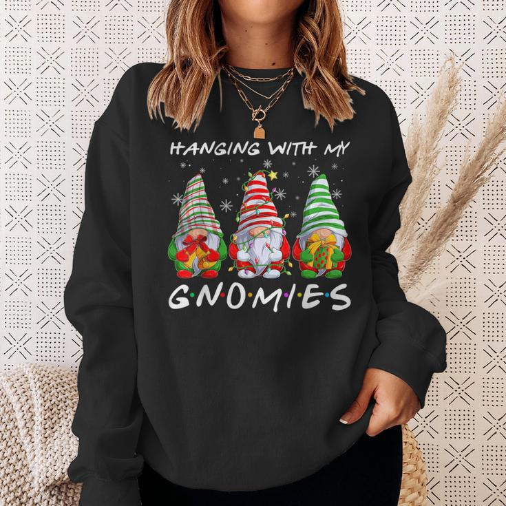 Hanging With Gnomies Gnomes Light Christmas Pajamas Mathicng Sweatshirt Gifts for Her