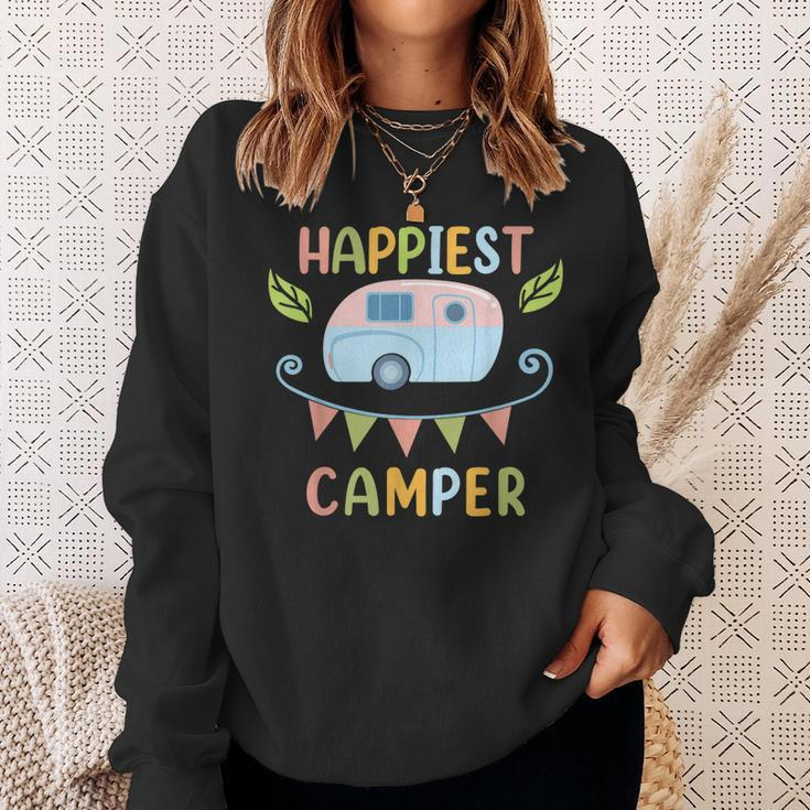 Happiest Camper Camping Girl Gift For Womens Sweatshirt Gifts for Her