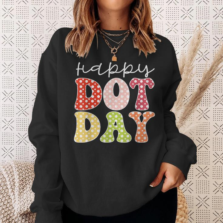 Happy Dot Day 2023 Colorful Pastel International Dot Day Sweatshirt Gifts for Her
