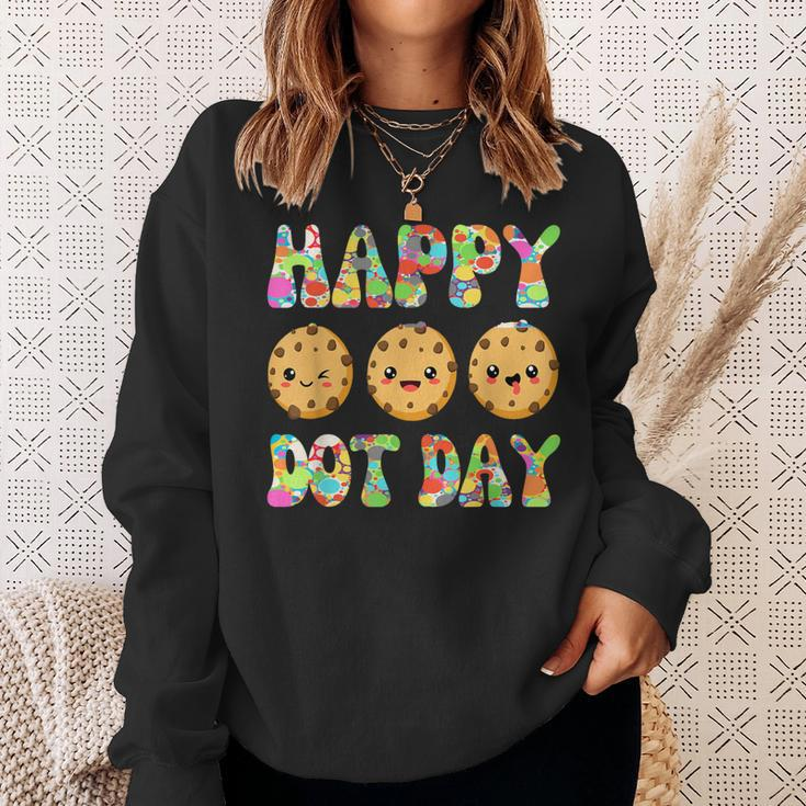 Happy Dot Day Internation Dot Day Cute Colorful Dot Cookies Sweatshirt Gifts for Her