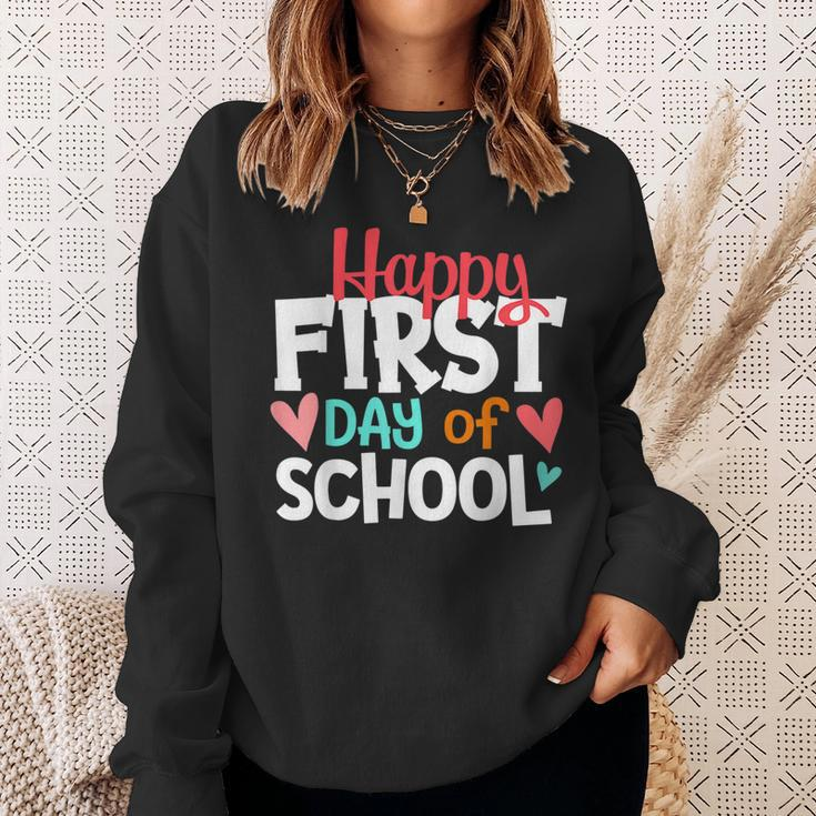 Happy First Day Of School Welcome Back To School Students Sweatshirt Gifts for Her