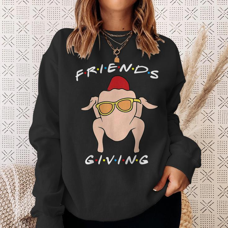 Happy Friendsgiving Thanksgiving Turkey Friends Sweatshirt Gifts for Her