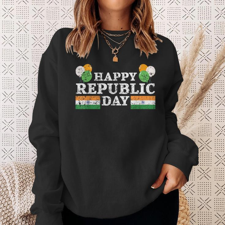 Happy Republic Day Hindustani India Flag Indian Sweatshirt Gifts for Her