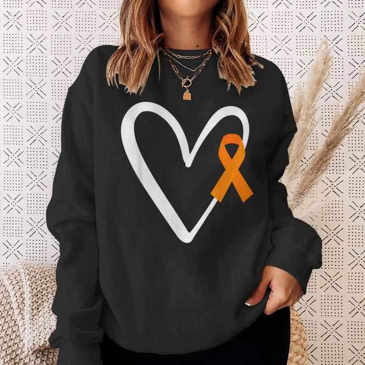Heart End Gun Violence Awareness Funny Orange Ribbon Enough Sweatshirt Gifts for Her