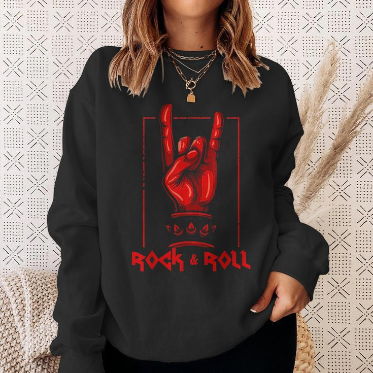 Heavy Metal Guitar Death Metal Rock N Roll Music Sweatshirt Gifts for Her