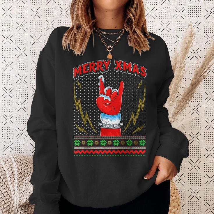 Heavy Metal And Rock Ugly Christmas Sweater Sweatshirt Gifts for Her