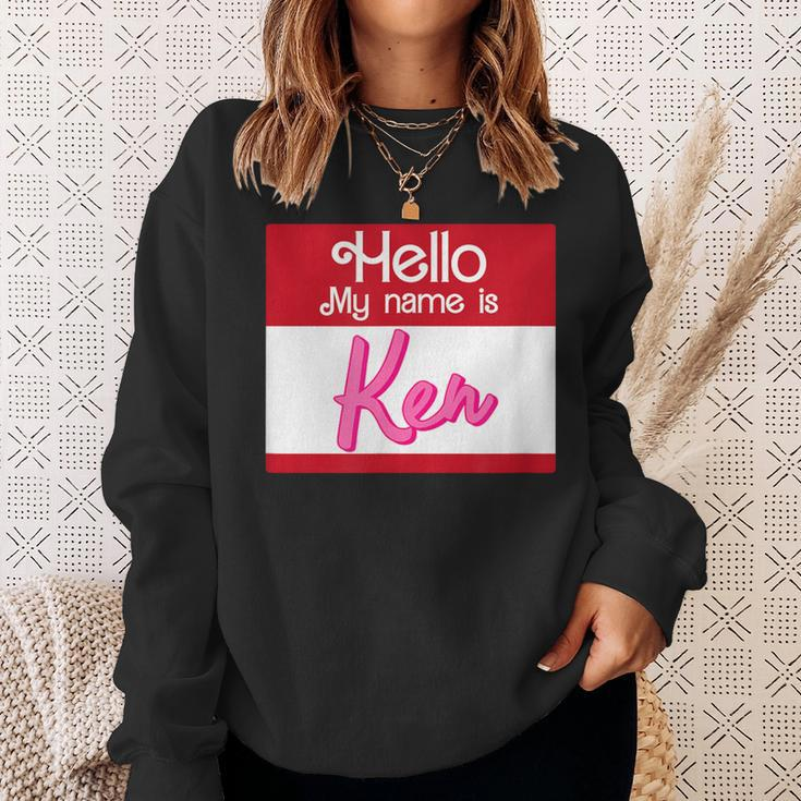 Hello My Name Is Ken Halloween Name Tag Personalized Sweatshirt Gifts for Her
