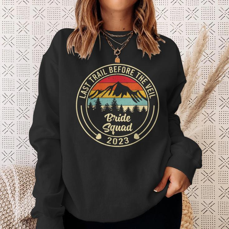 Hiking Bachelorette 2023 Last Trail Before The Veil Bride Sweatshirt Gifts for Her