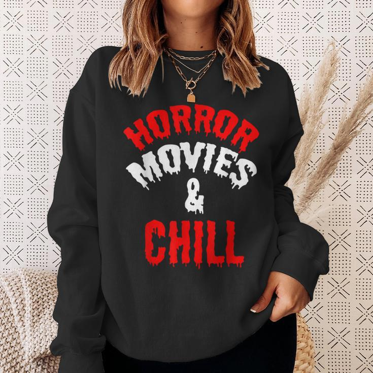 HorrorHorror Movies And Chill Movies Sweatshirt Gifts for Her