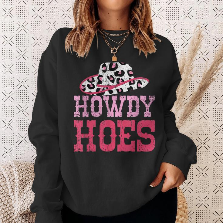 Howdy Hoes Pink Rodeo Western Country Southern Cute Cowgirl Sweatshirt Gifts for Her