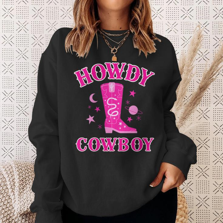 Howdy Rodeo Hot Pink Wild Western Yeehaw Cowgirl Country Gift For Womens Sweatshirt Gifts for Her