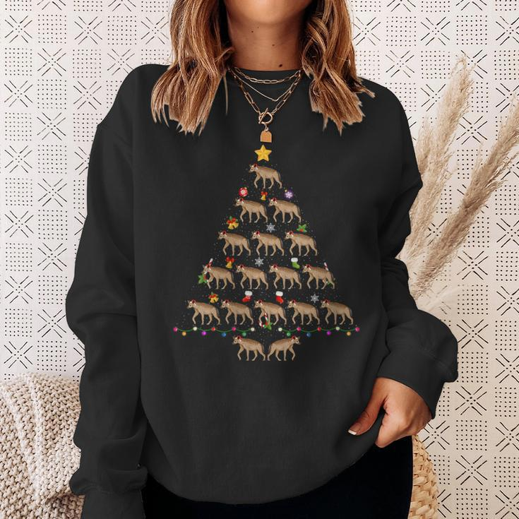 Hyena Christmas Tree Ugly Christmas Sweater Sweatshirt Gifts for Her