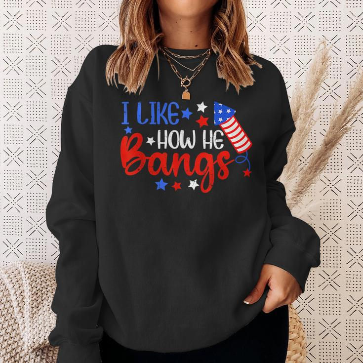 I Like How He Bang Funny 4Th Of July Matching Couple Sweatshirt Gifts for Her