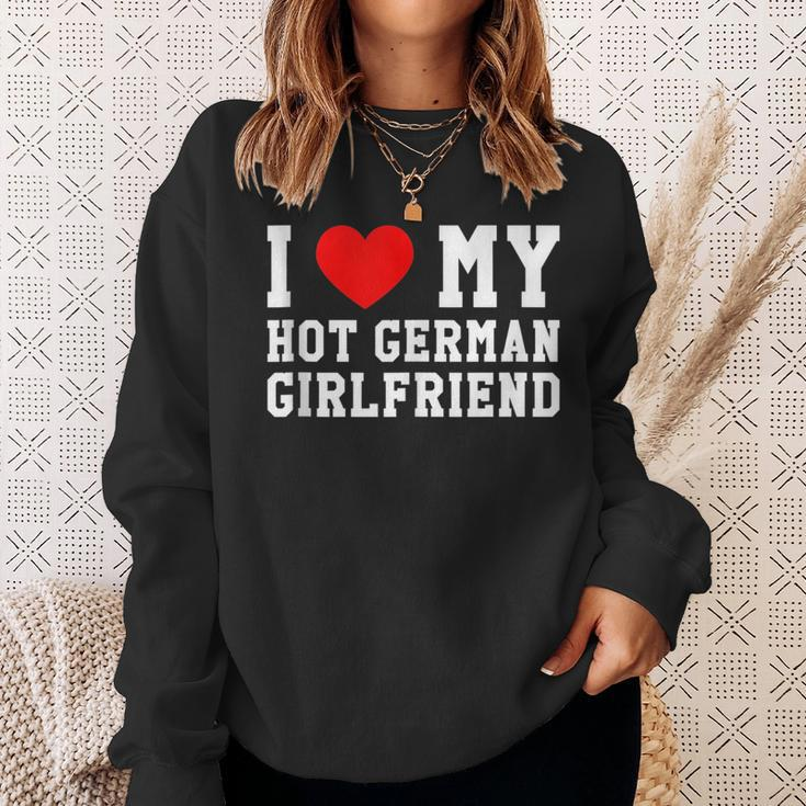 I Love My Hot German Girlfriend Red Heart Sweatshirt Gifts for Her