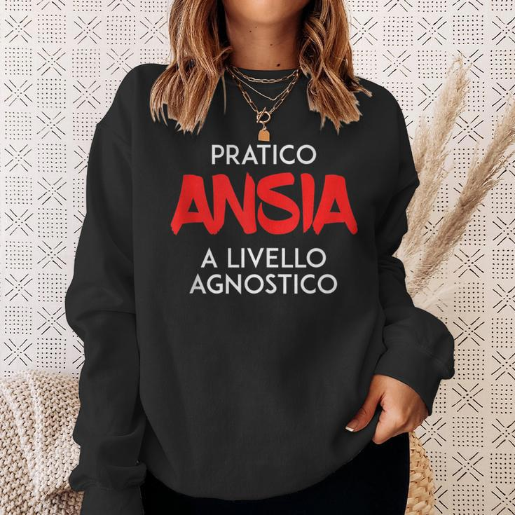 I Practice Anxiety At A Competitive Level Italian Words Sweatshirt Gifts for Her