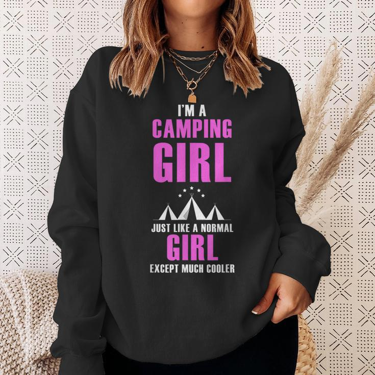 Im A Cool Camping Girl Funny Women Hiking Hunting Sweatshirt Gifts for Her