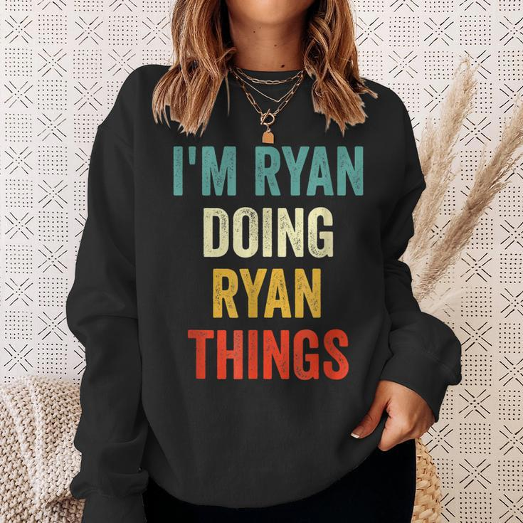 Im Ryan Doing Ryan Things Funny Vintage First Name Sweatshirt Gifts for Her