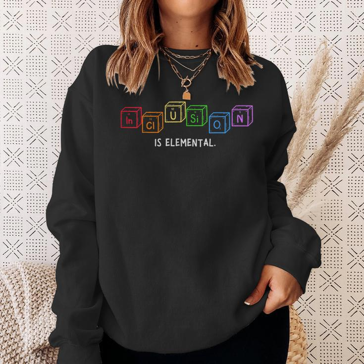 Inclusion Is Elemental Funny Chemical Lgbt Gay Pride Month Sweatshirt Gifts for Her