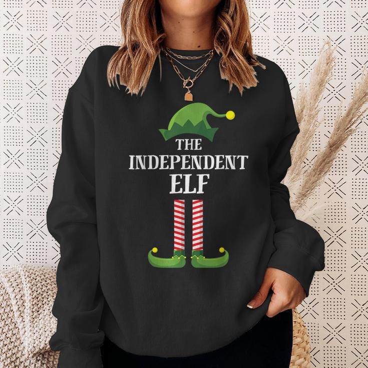 Independent Elf Matching Family Group Christmas Party Sweatshirt Gifts for Her