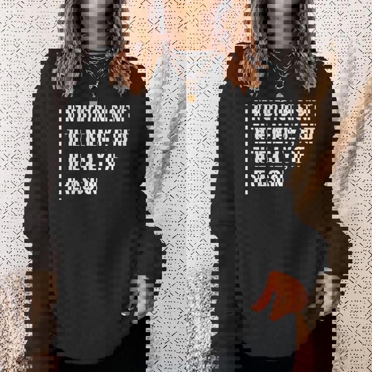 Intuition Is Ally Or Reason Intuition Quote Sweatshirt Gifts for Her Intuition Is Ally Or Reason Intuition Quote Sweatshirt Gifts for Her