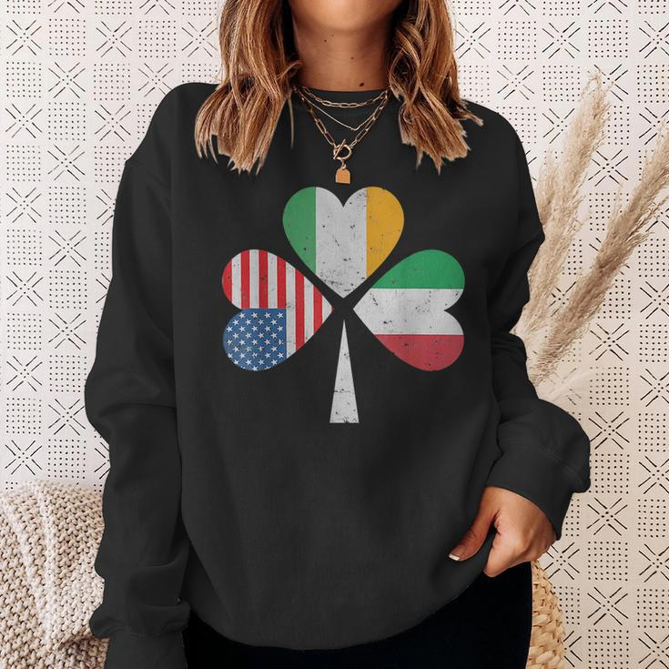 Irish Italian American Flag Ireland Italy Usa Patricks Day Sweatshirt Gifts for Her