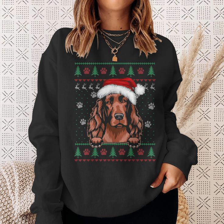 Irish Setter Christmas Ugly Sweater Dog Lover Sweatshirt Gifts for Her