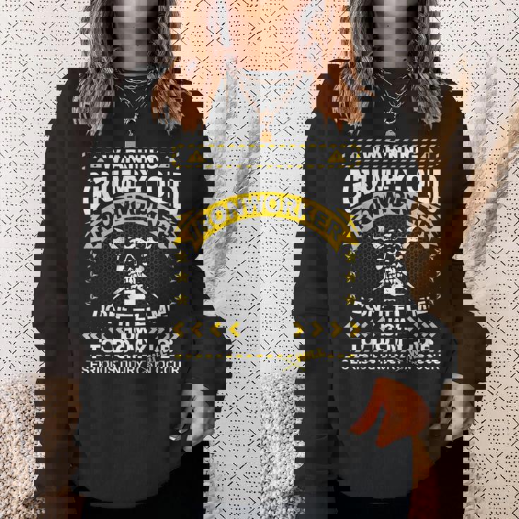 Ironworker Funny Warning Grumpy Old Ironworker Sweatshirt Gifts for Her