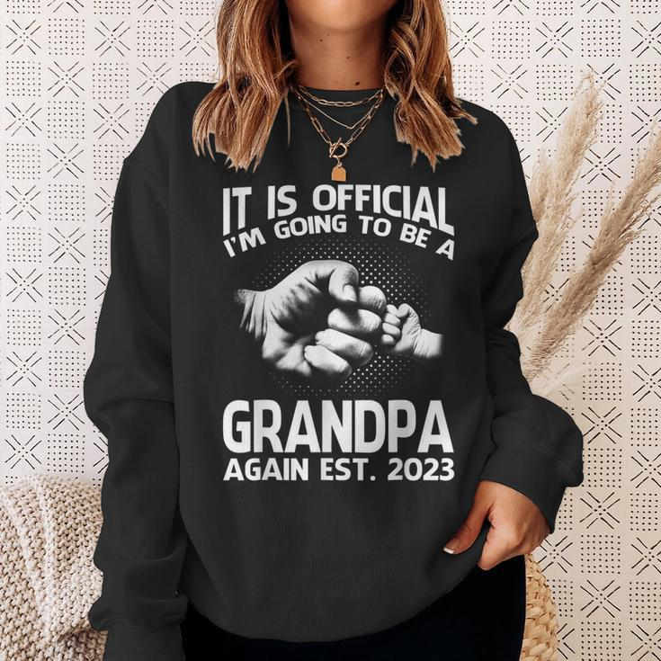 It Is Official Im Going To Be A Grandpa Again 2023 Gift For Mens Sweatshirt Gifts for Her