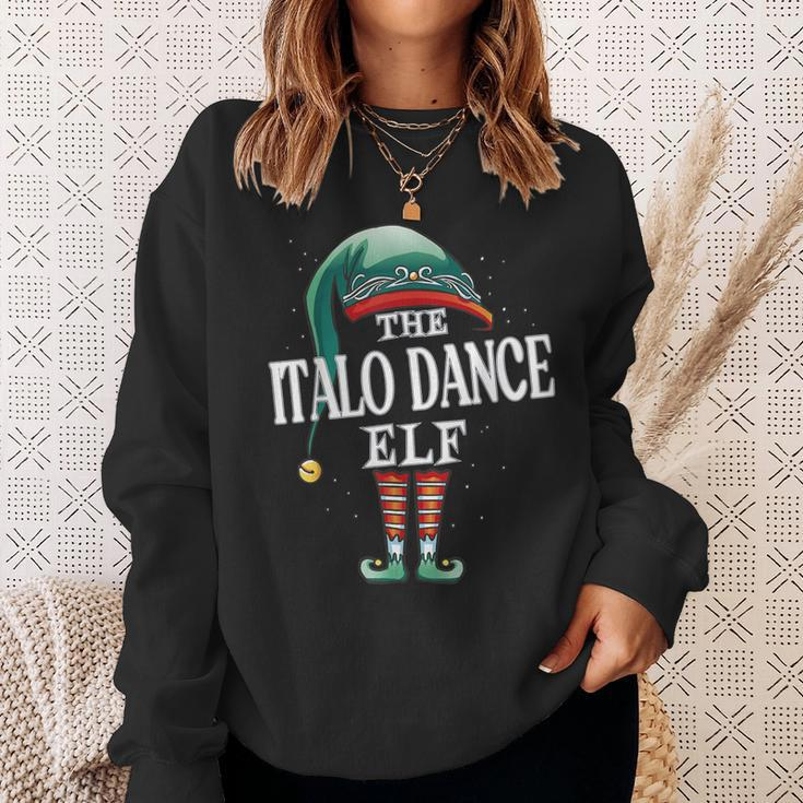 Italo Dance Elf Christmas Group Xmas Pajama Party Sweatshirt Gifts for Her