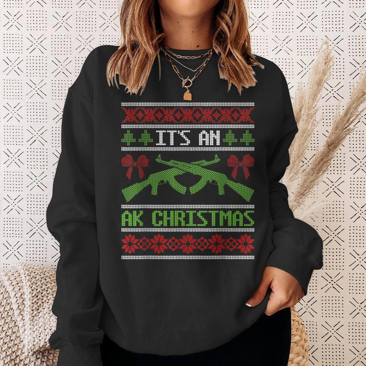 It's An Ak Christmas Ugly Sweater Gun Right Hunting Military Sweatshirt Gifts for Her