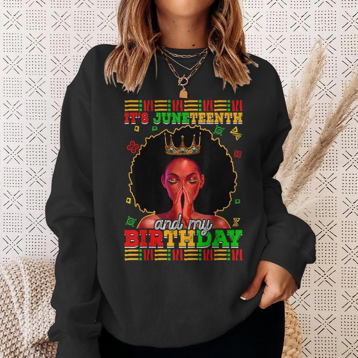 Its Junenth And My Birthday Africa Black 1865 American Sweatshirt Gifts for Her