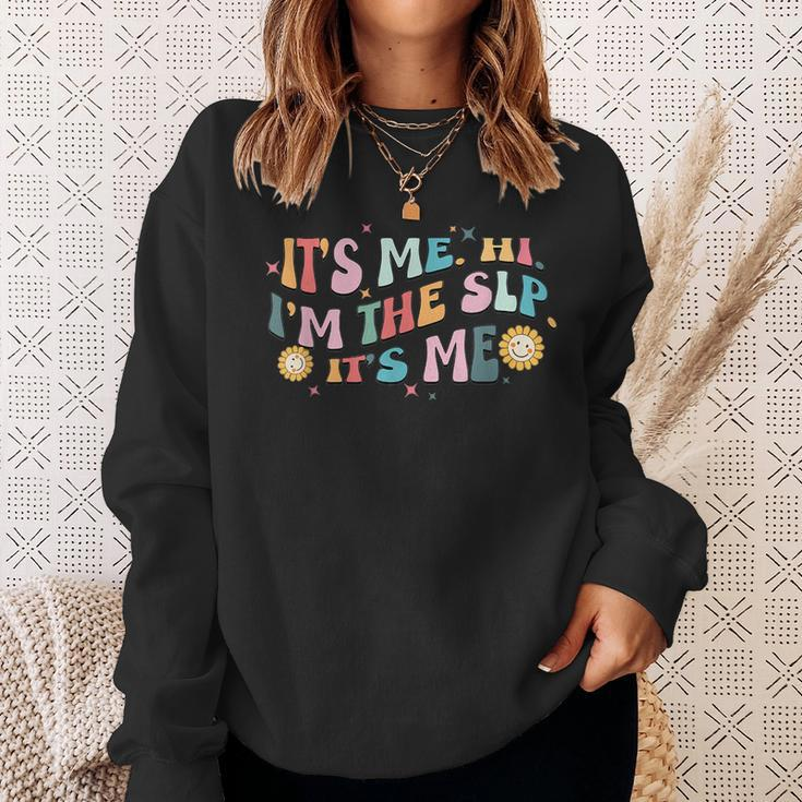 Its Me Hi I’M The Slp Speech Language Pathologist Retro Sweatshirt Gifts for Her