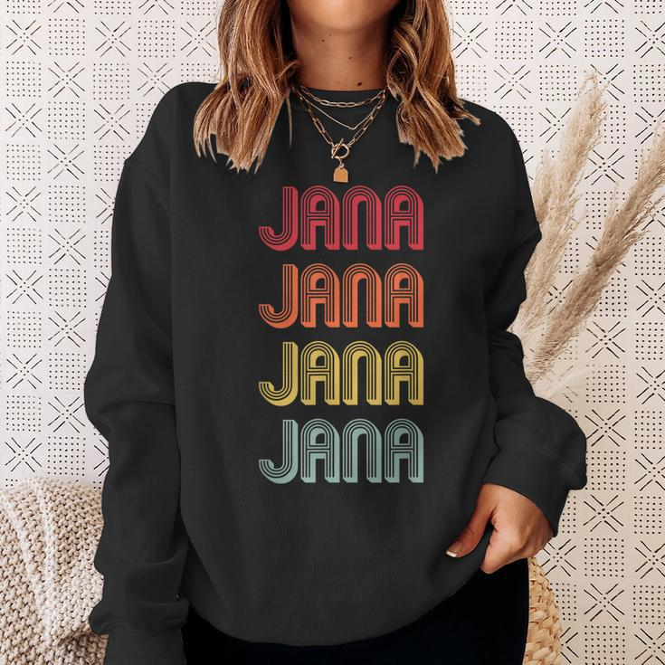 Jana Gift Name Personalized Retro Vintage 80S 90S Birthday Sweatshirt Gifts for Her