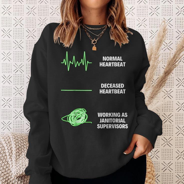 Janitorial Supervisors Job Profession Savvy Cleaner Worker Sweatshirt Gifts for Her