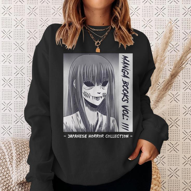 Japanisches Horror Zwei Gesichter Yurei Bakemono Obake Horror Sweatshirt Gifts for Her