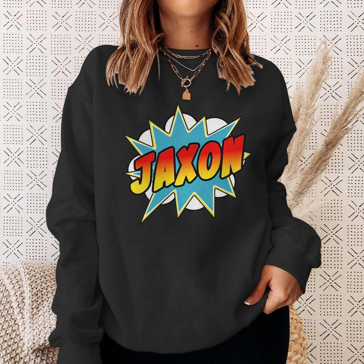 Jaxon Name Comic Book Superhero Gift For Mens Sweatshirt Gifts for Her