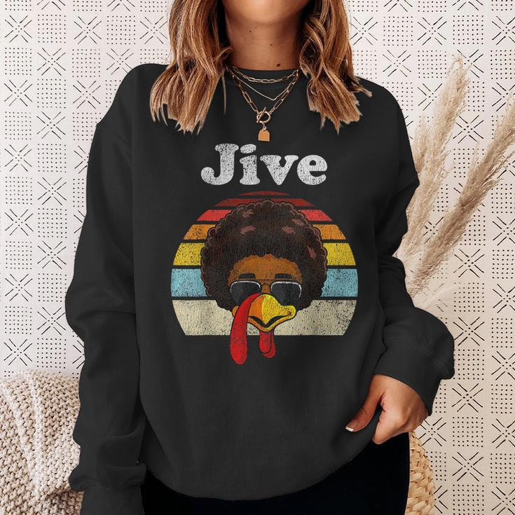 Jive Thanksgiving Turkey Day Face Vintage Retro Style Sweatshirt Gifts for Her
